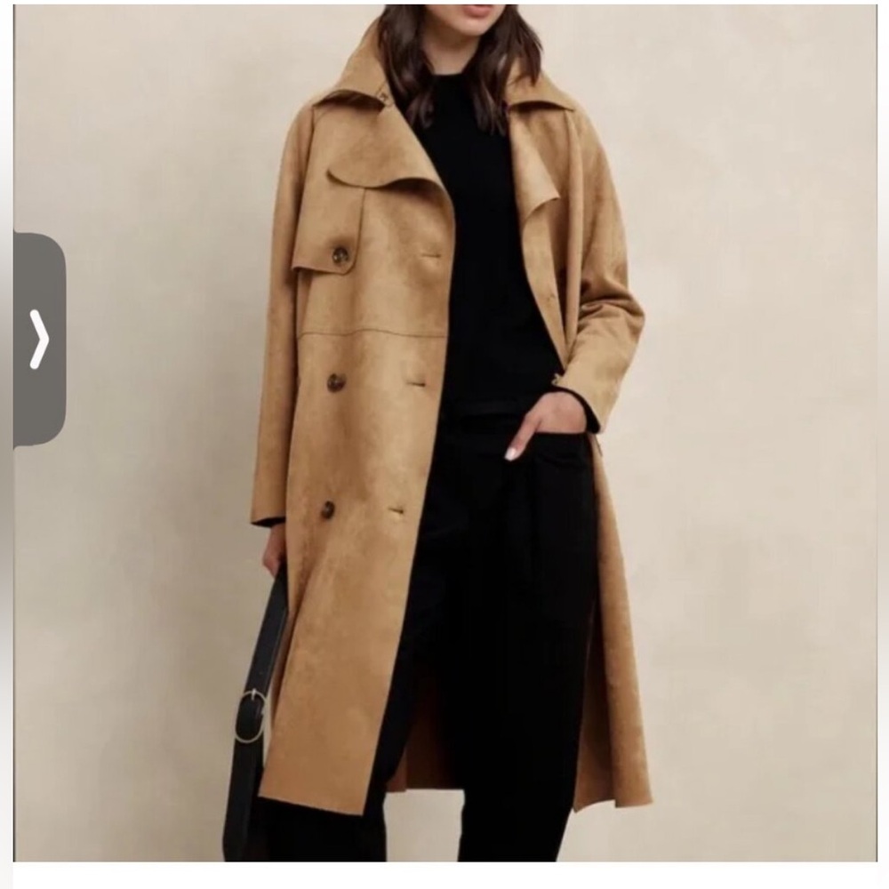 Suede Trench coat NWOT
